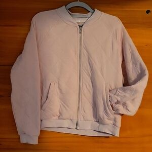 Pink quilted Bomber jacket